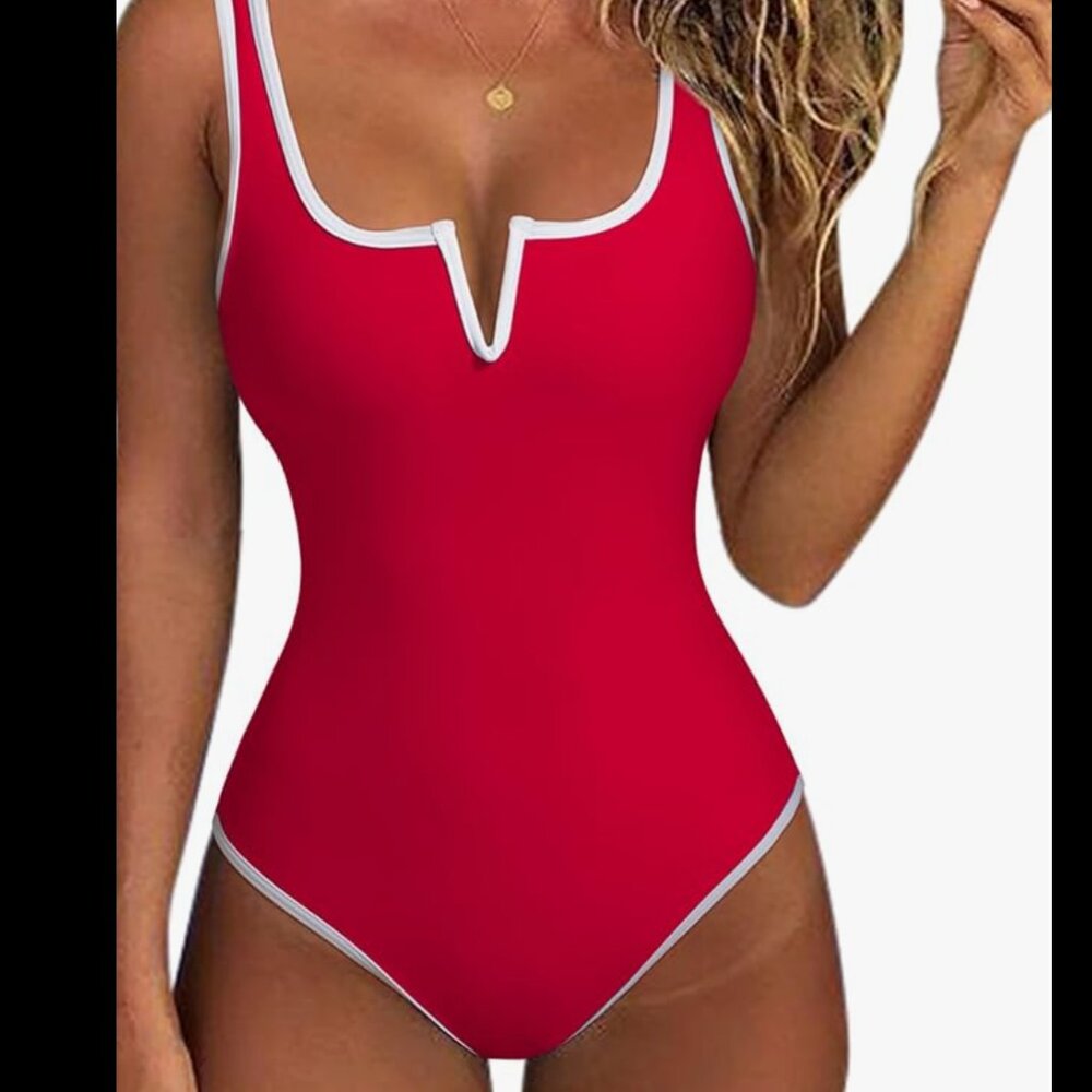 Women Sexy Tummy Control One Piece Swimsuits High Cut Bathing Suit